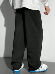 KOTTY Men‚Äôs Black Relaxed Fit Track Pants