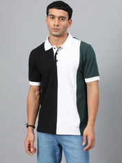 KOTTY Colorblock Men Polo Neck Multicolor T-Shirt