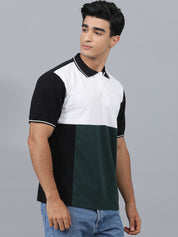 KOTTY Colorblock Men Polo Neck Multicolor T-Shirt