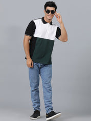 KOTTY Colorblock Men Polo Neck Multicolor T-Shirt