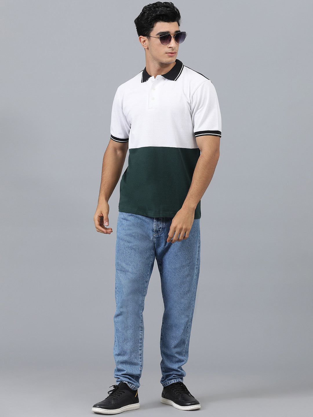 KOTTY Colorblock Men Polo Neck Multicolor T-Shirt
