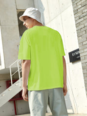 KOTTY Solid Men Round Neck Green T-Shirt