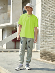 KOTTY Solid Men Round Neck Green T-Shirt