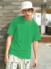 KOTTY Solid Men Round Neck Green T-Shirt