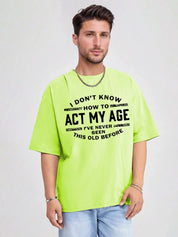 KOTTY Printed Men Round Neck Light Green T-Shirt