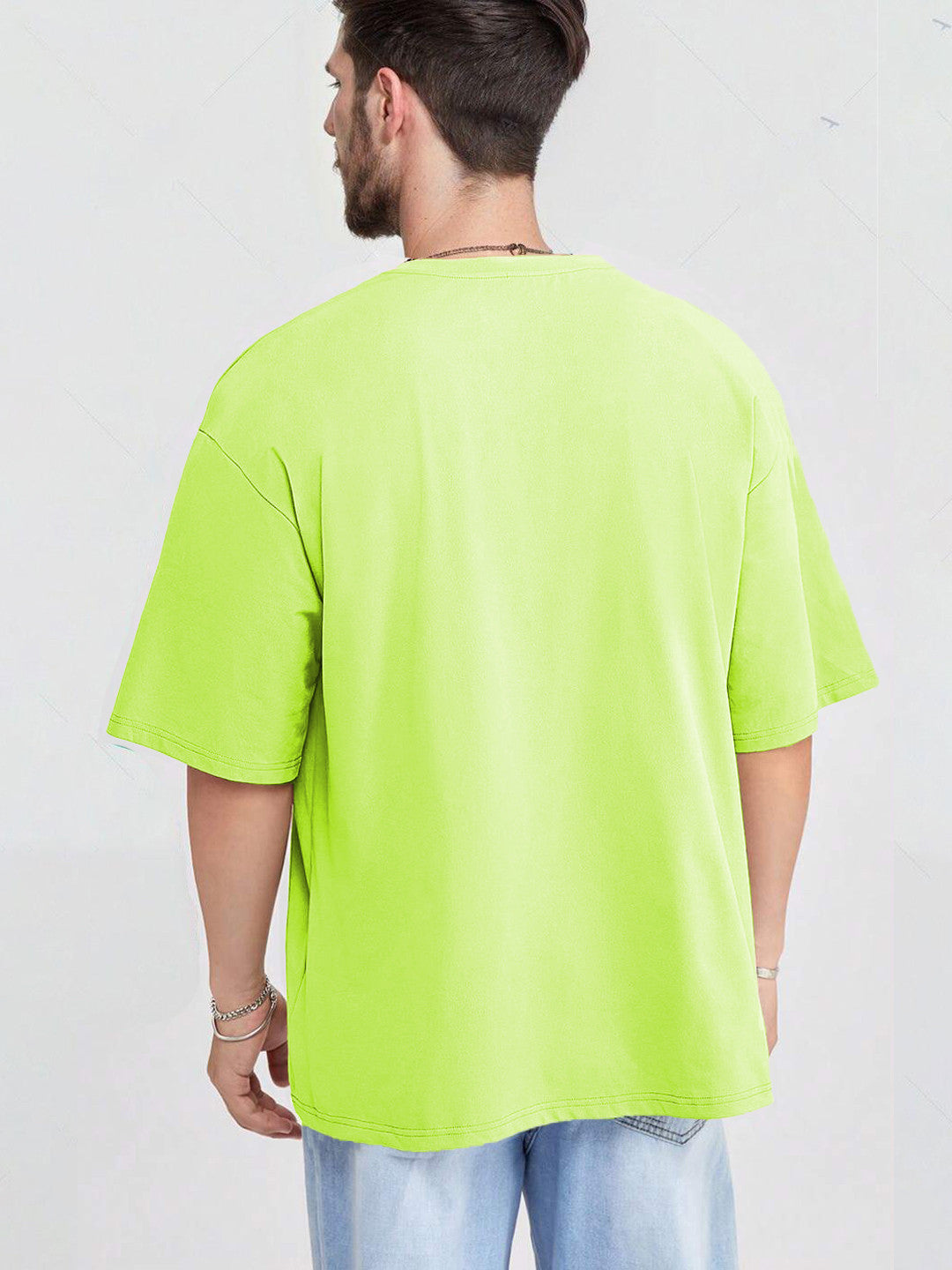 KOTTY Printed Men Round Neck Light Green T-Shirt