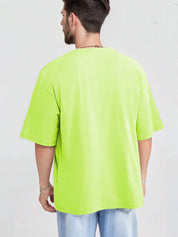 KOTTY Printed Men Round Neck Light Green T-Shirt
