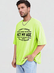 KOTTY Printed Men Round Neck Light Green T-Shirt