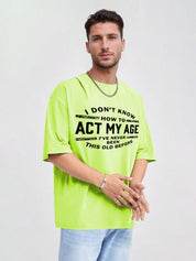 KOTTY Printed Men Round Neck Light Green T-Shirt