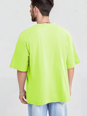 KOTTY Printed Men Round Neck Light Green T-Shirt