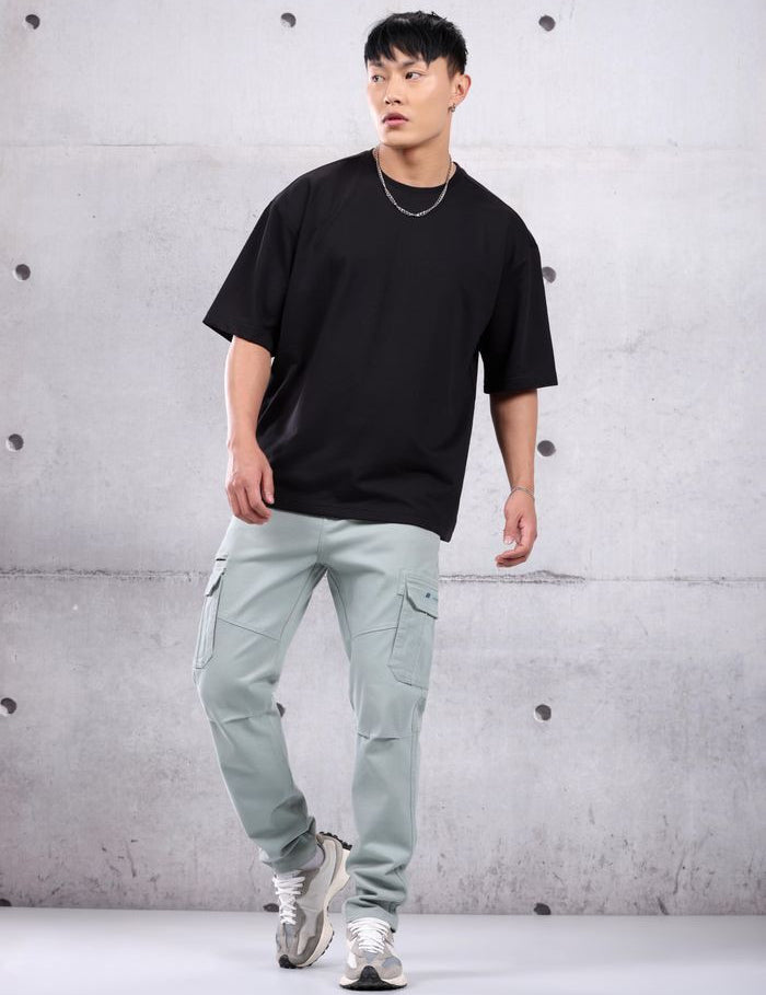 KOTTY Printed Men Round Neck Black T-Shirt