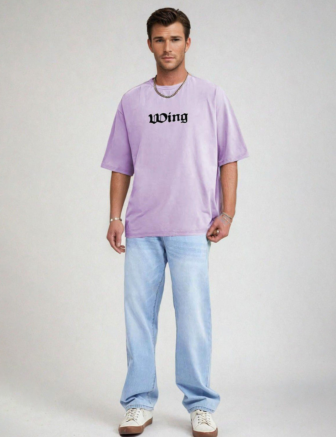 KOTTY Printed Men Round Neck Purple T-Shirt