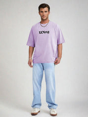 KOTTY Printed Men Round Neck Purple T-Shirt