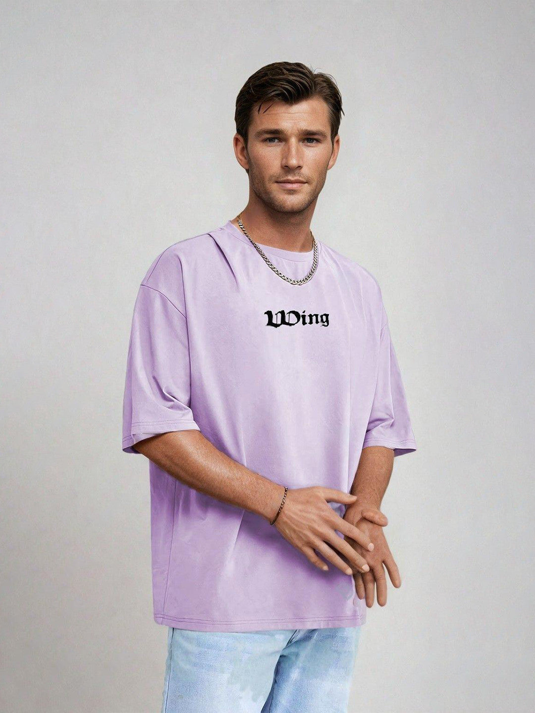 KOTTY Printed Men Round Neck Purple T-Shirt