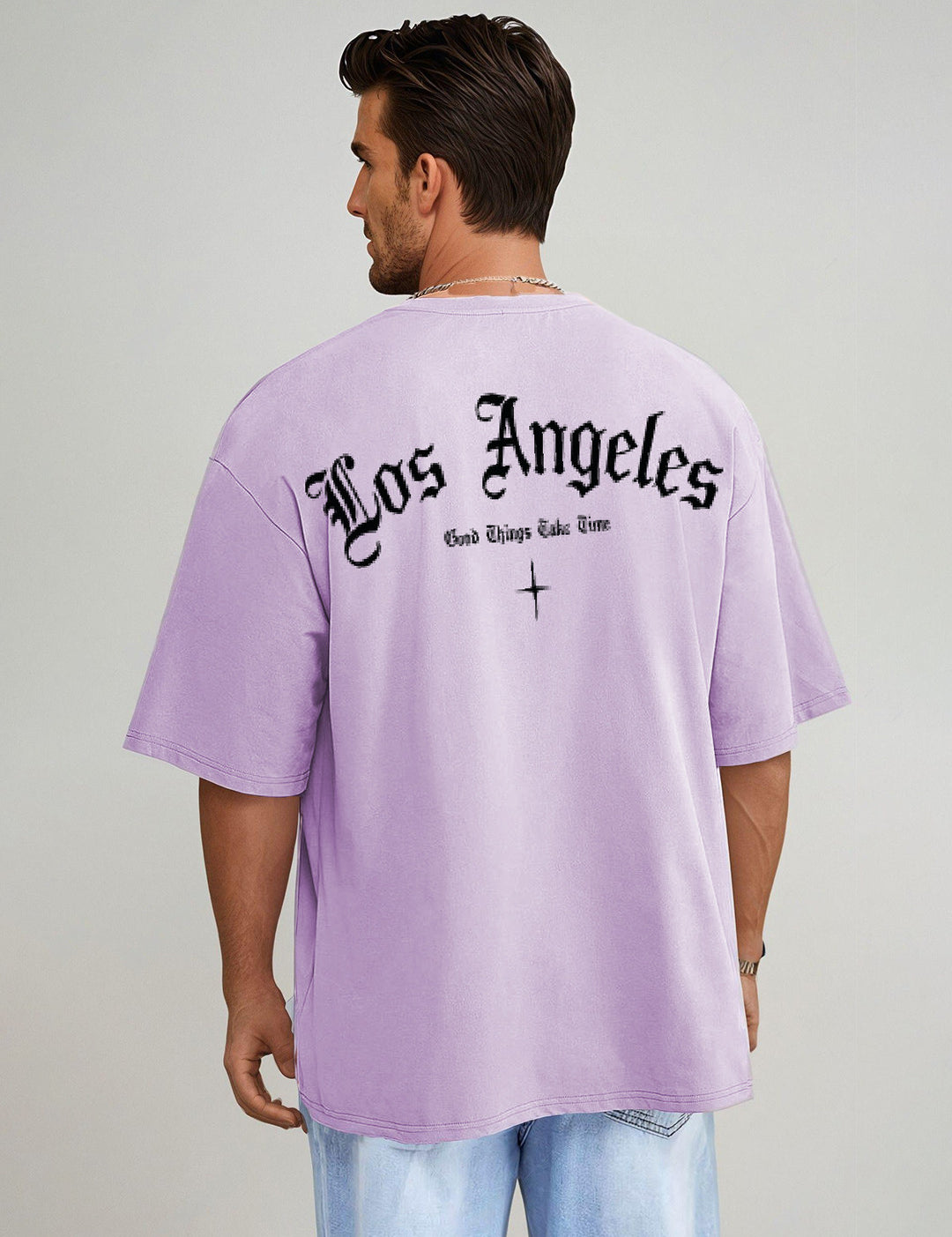 KOTTY Printed Men Round Neck Purple T-Shirt