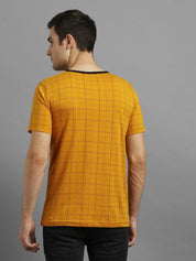 KOTTY Printed Men Round Neck Yellow T-Shirt