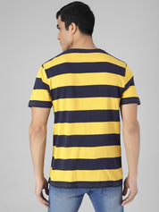 KOTTY Striped Men Round Neck Multicolor T-Shirt