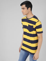 KOTTY Striped Men Round Neck Multicolor T-Shirt