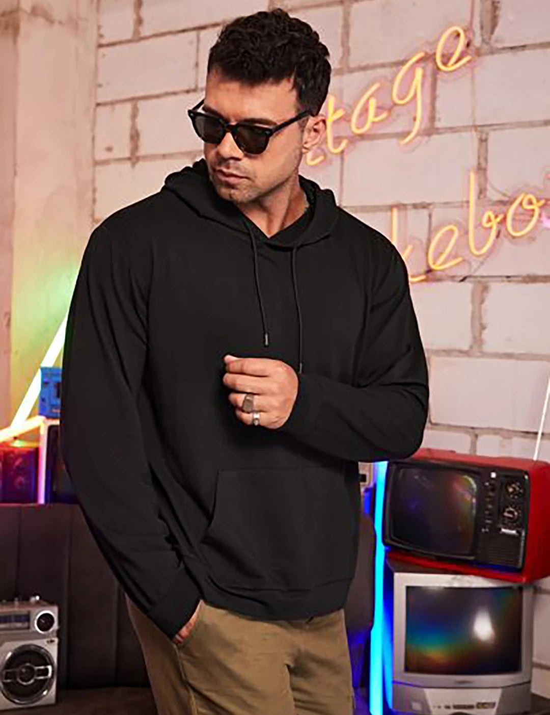 KOTTY Full Sleeve Solid Men Sweatshirt 