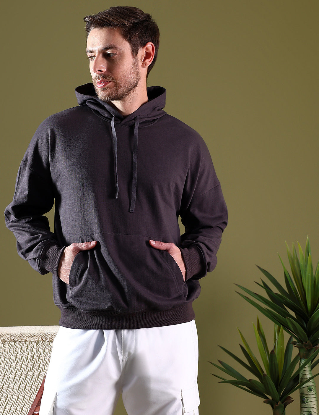 KOTTY Full Sleeve Solid Men Sweatshirt 