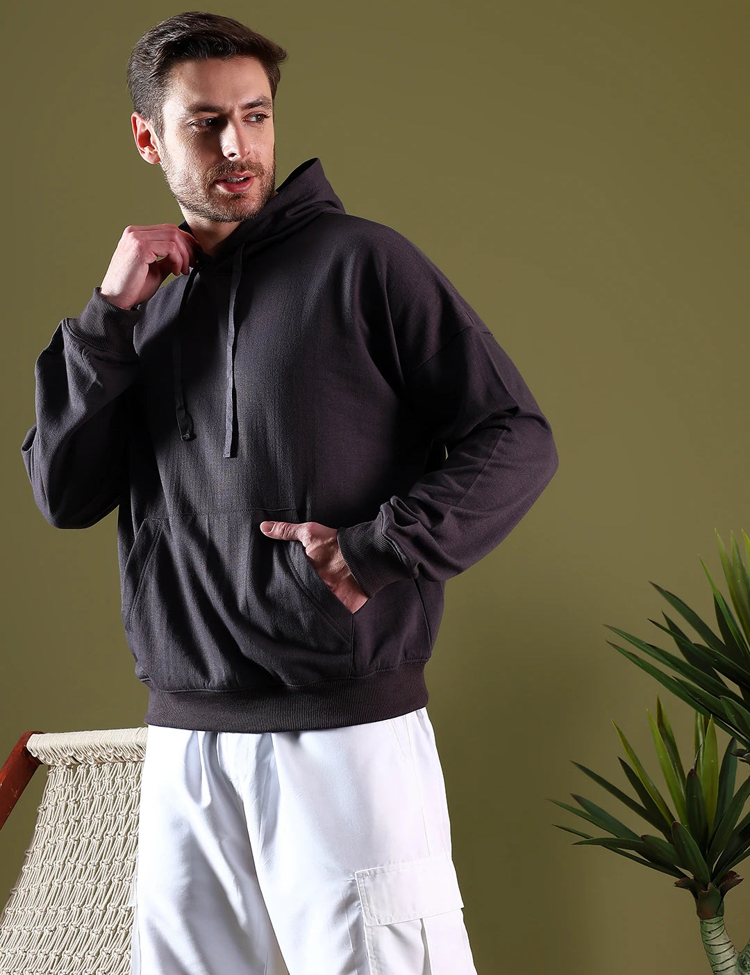 KOTTY Full Sleeve Solid Men Sweatshirt 