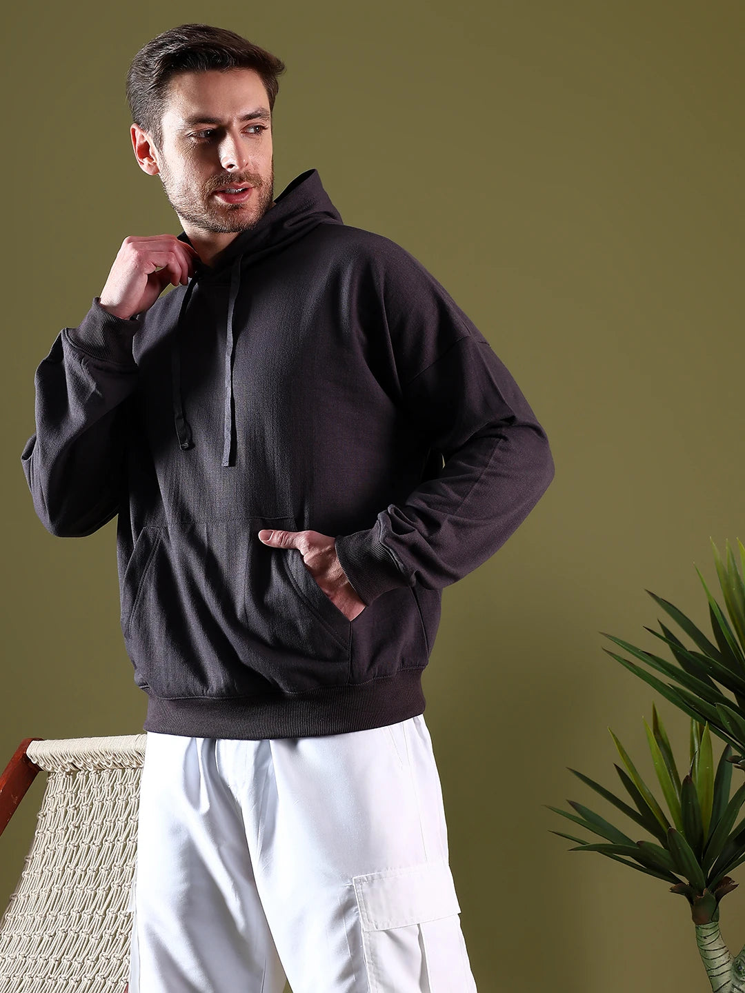KOTTY Full Sleeve Solid Men Sweatshirt 