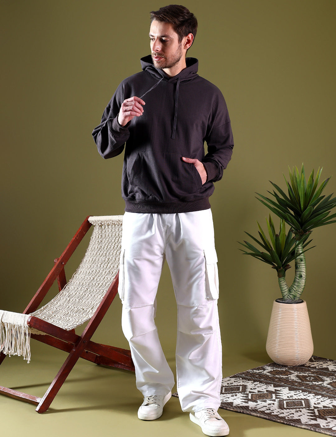 KOTTY Full Sleeve Solid Men Sweatshirt 