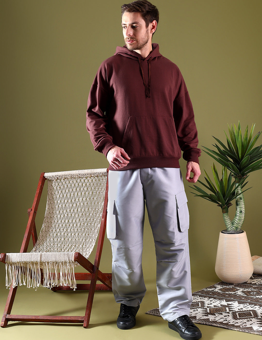 KOTTY Full Sleeve Solid Men Sweatshirt 