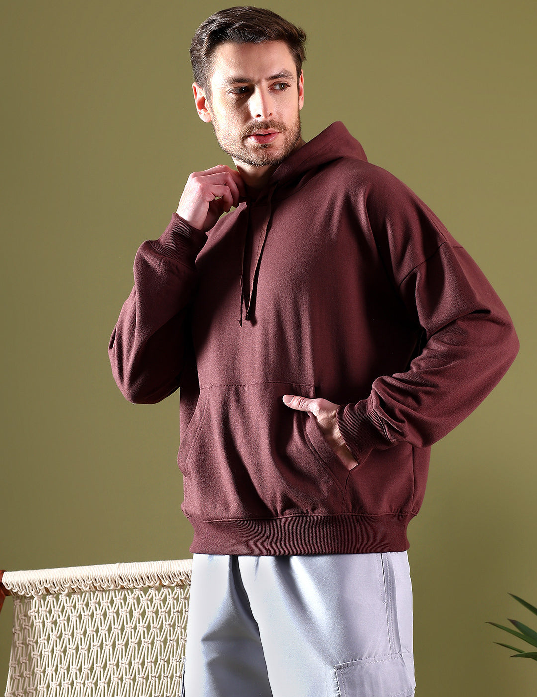 KOTTY Full Sleeve Solid Men Sweatshirt 