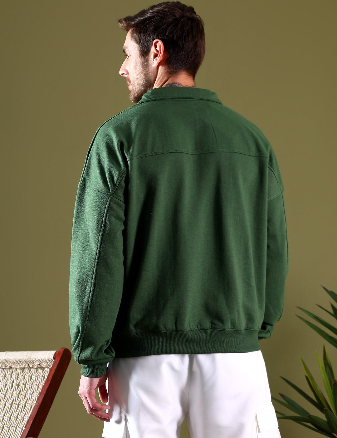 KOTTY Full Sleeve Solid Men Sweatshirt 