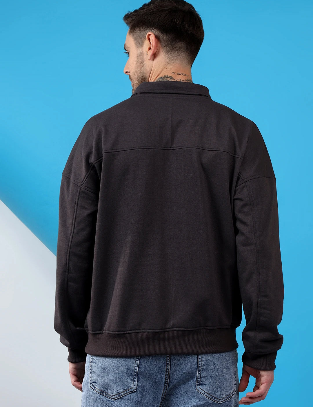 KOTTY Full Sleeve Solid Men Sweatshirt 
