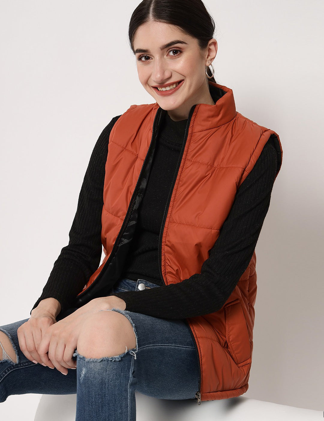 KOTTY Sleeveless Solid Women Jacket 