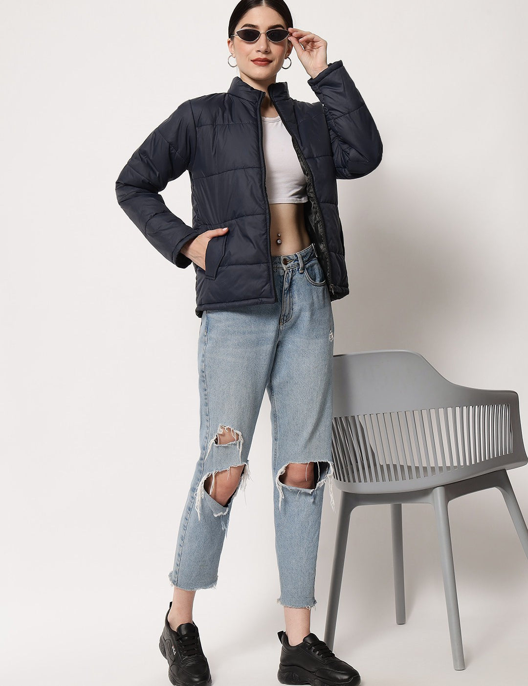 KOTTY Full Sleeve Solid Women Jacket 
