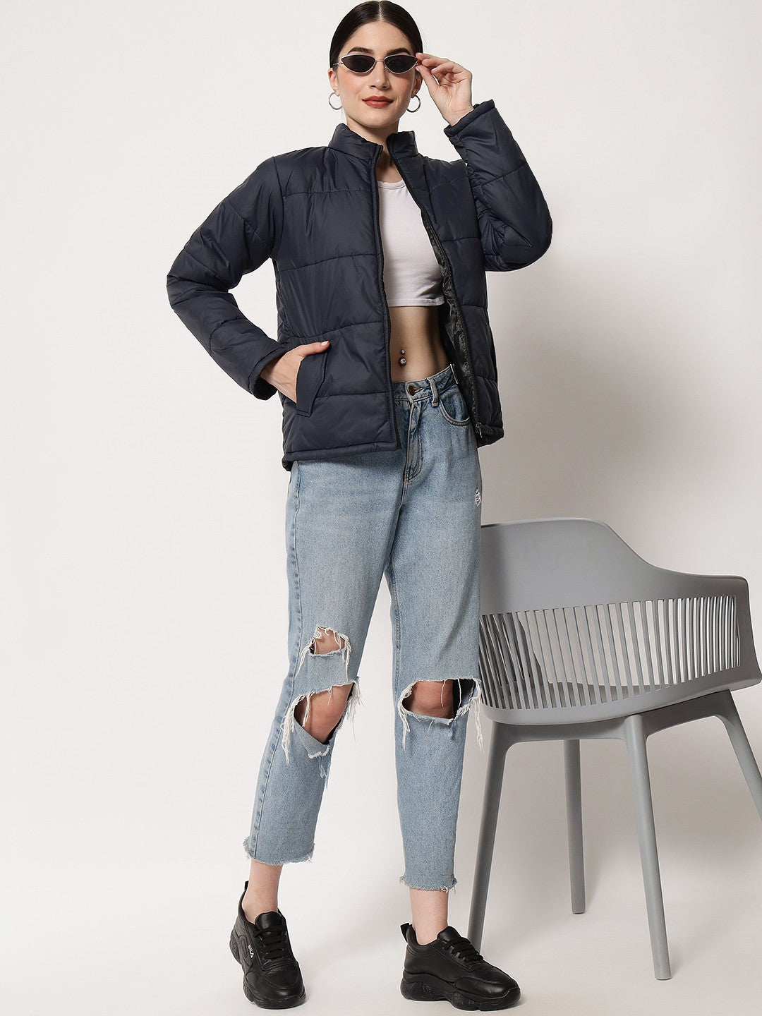 KOTTY Full Sleeve Solid Women Jacket 
