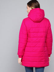 KOTTY Women Nylon Full Sleeve Solid Puffer Jacket