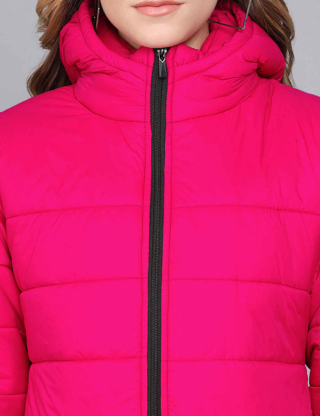 KOTTY Women Nylon Full Sleeve Solid Puffer Jacket
