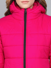 KOTTY Women Nylon Full Sleeve Solid Puffer Jacket