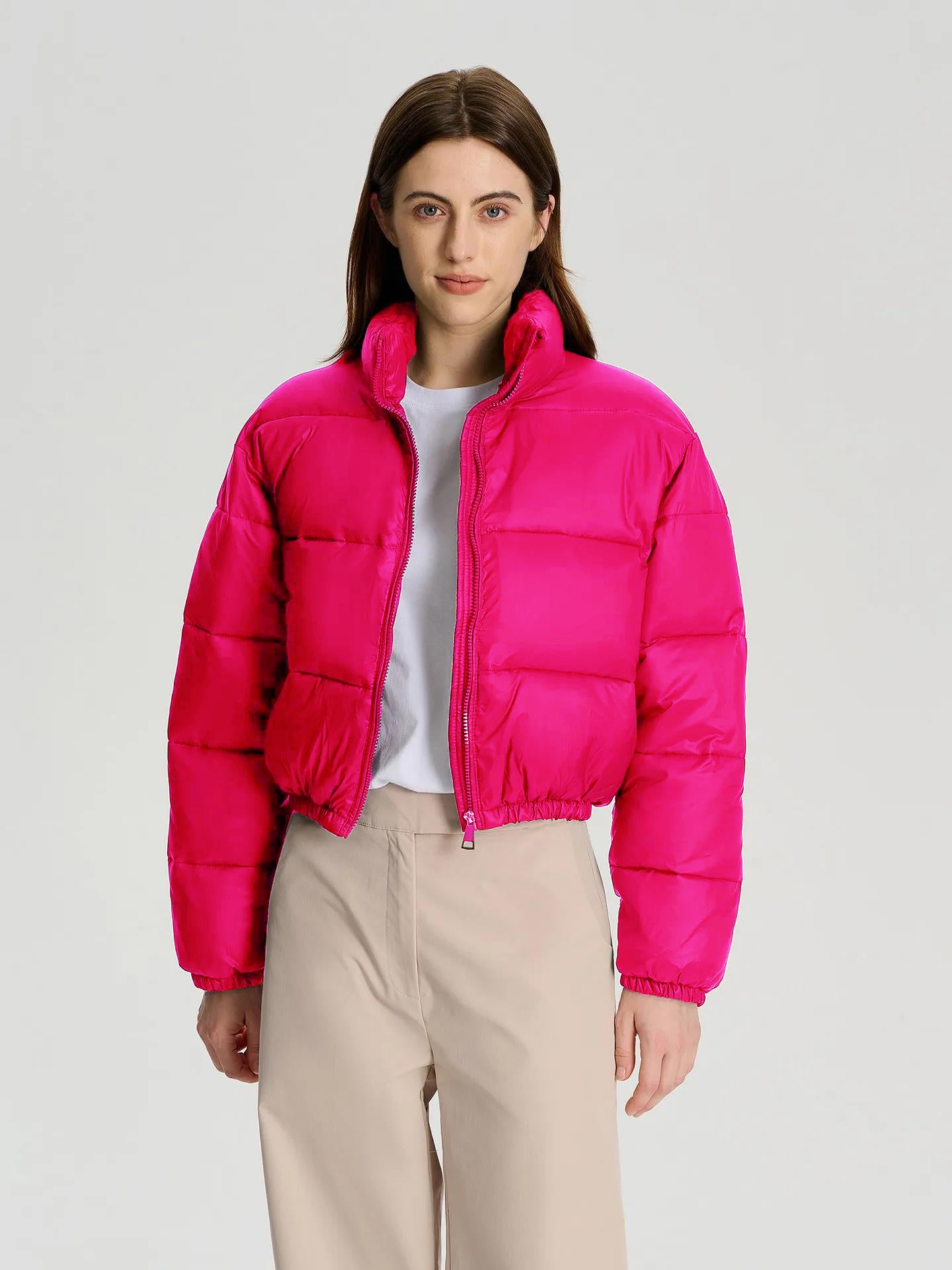 KOTTY Women Full Sleeve Solid Puffer Jacket