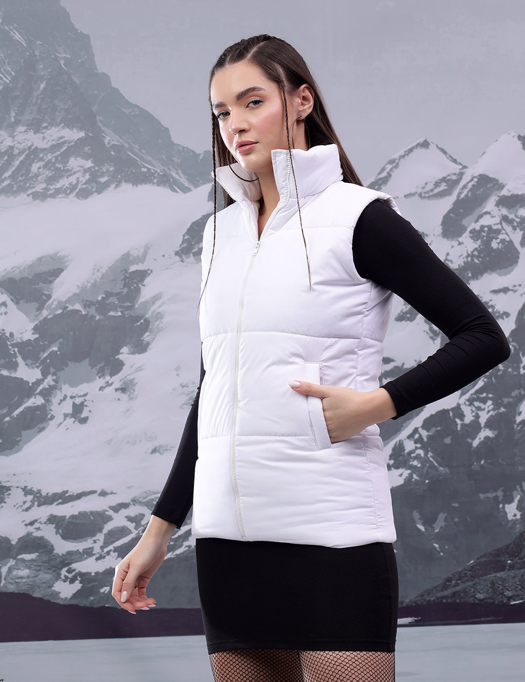 KOTTY Women's Solid Warm Water Resistant and Ultra Comfortable Winter Puffer Jacket