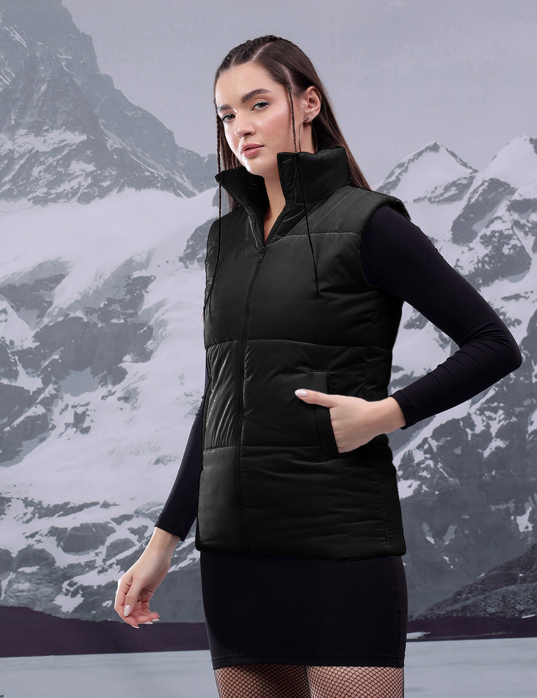 KOTTY Women's Solid Warm Water Resistant and Ultra Comfortable Winter Puffer Jacket