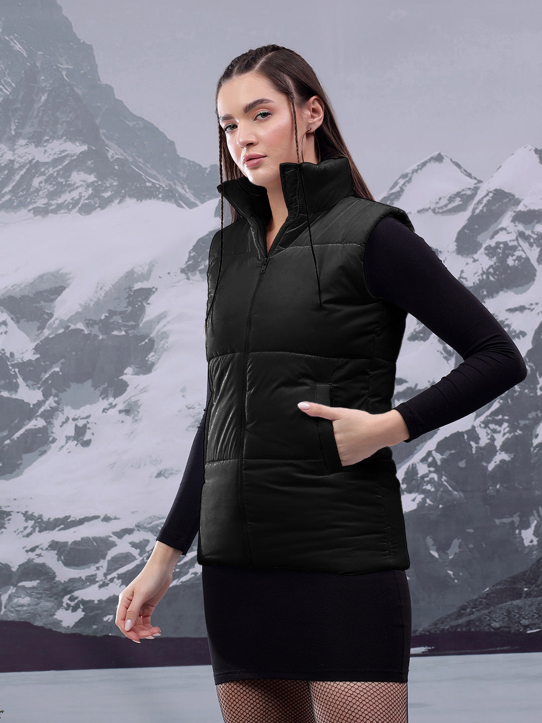 KOTTY Women's Solid Warm Water Resistant and Ultra Comfortable Winter Puffer Jacket