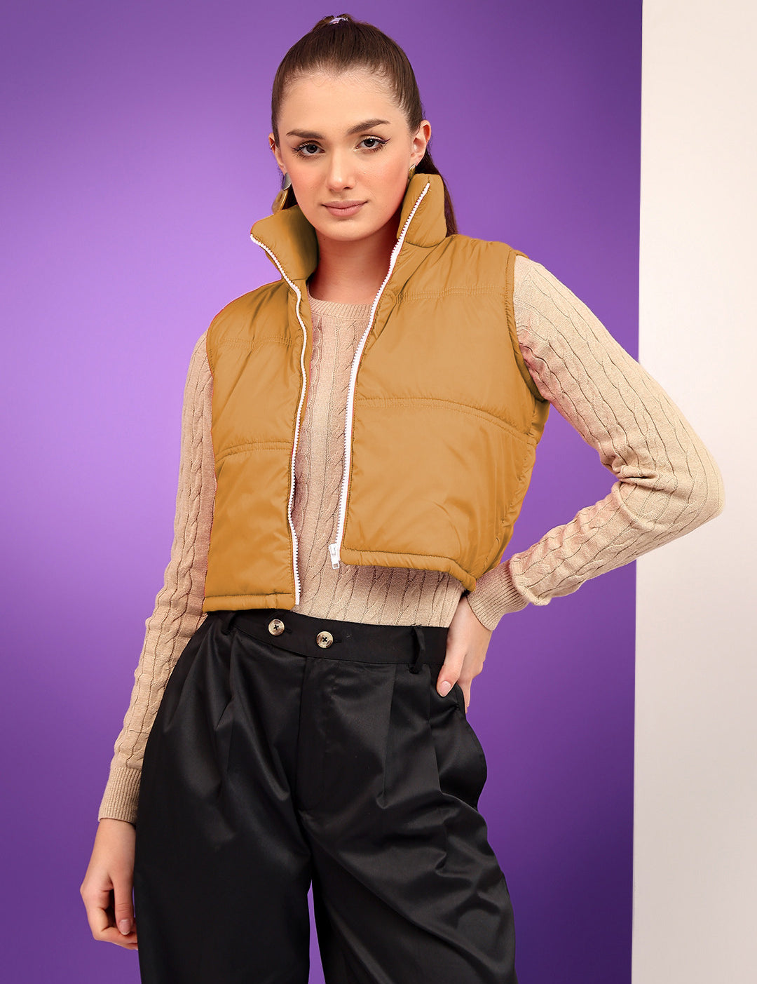 KOTTY Sleeveless Solid Women Jacket 