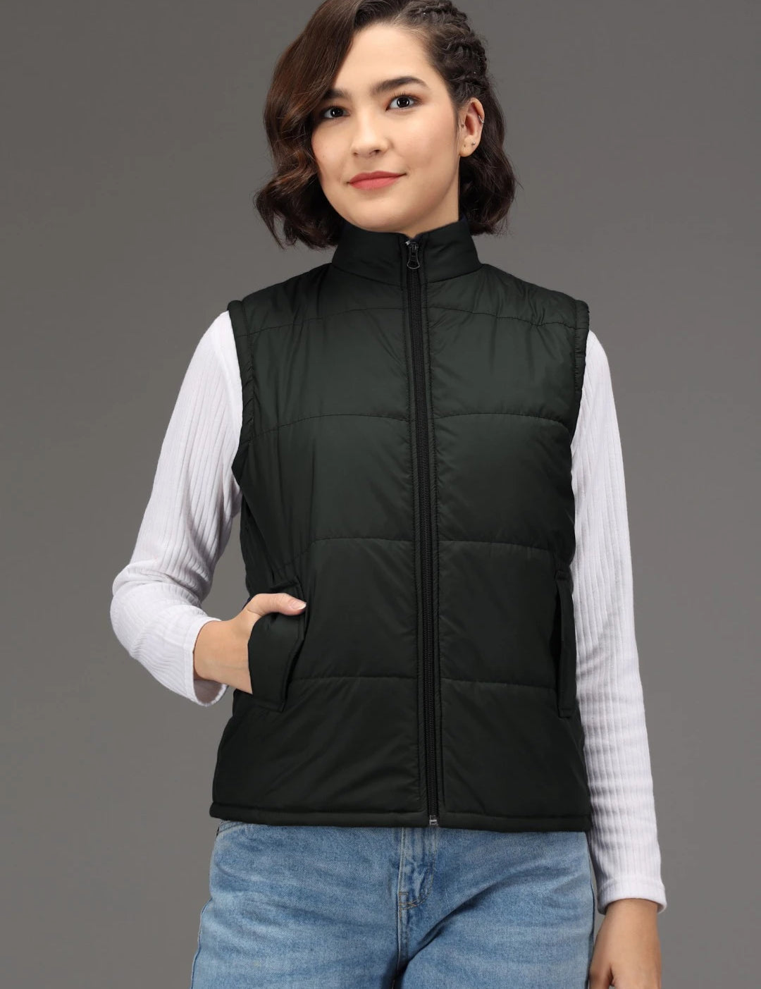 KOTTY Women's Nylon Regular Standard Length Jacket