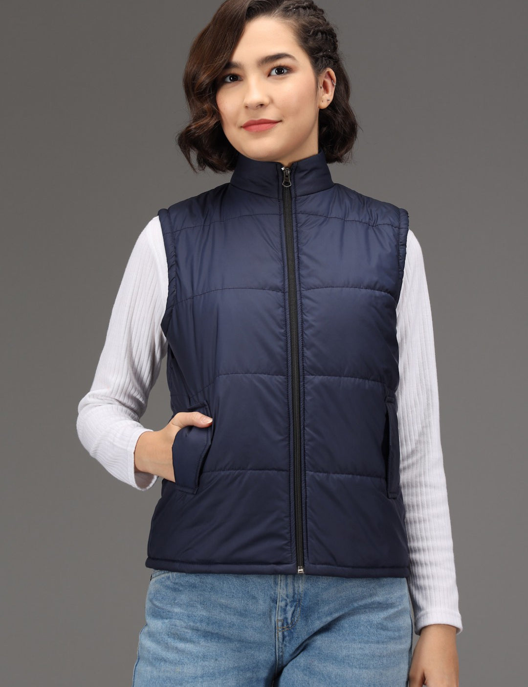 KOTTY Sleeveless Solid Women Jacket 