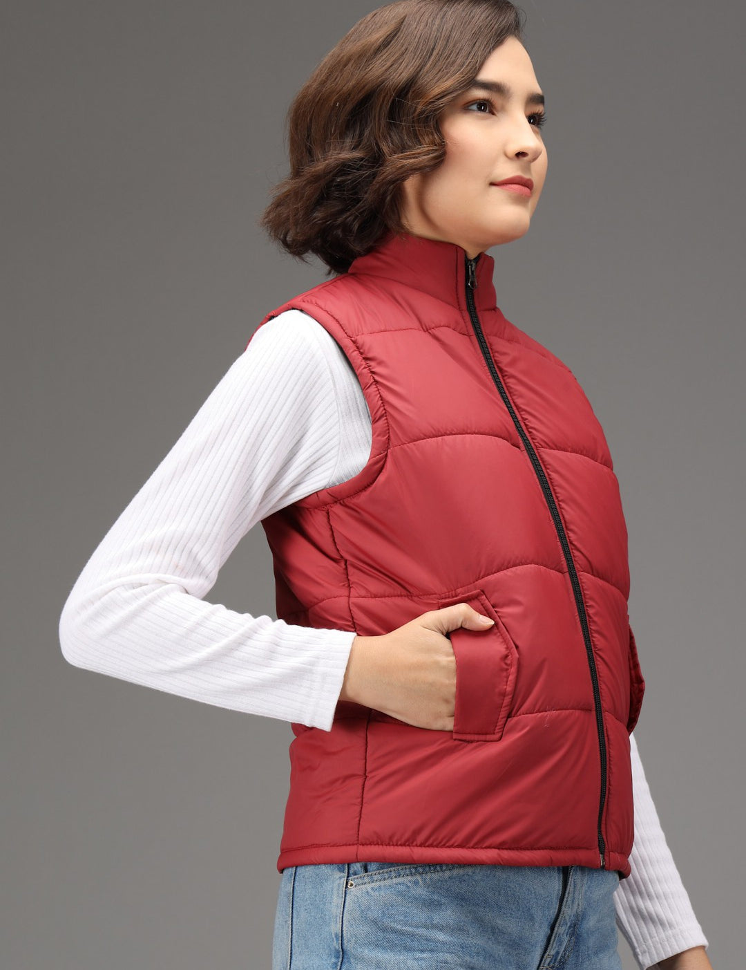 KOTTY Sleeveless Solid Women Jacket 