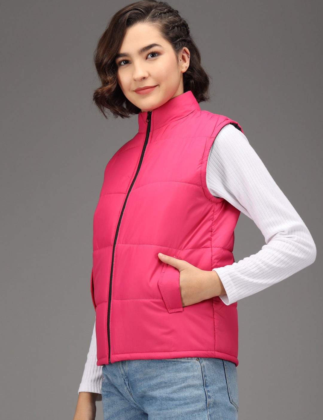 KOTTY Sleeveless Solid Women Jacket 