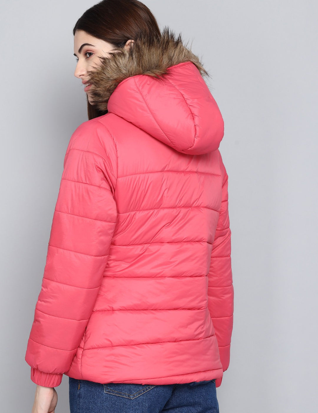 KOTTY Women Nylon Full Sleeve Standard Length Padded Puffer Jacket