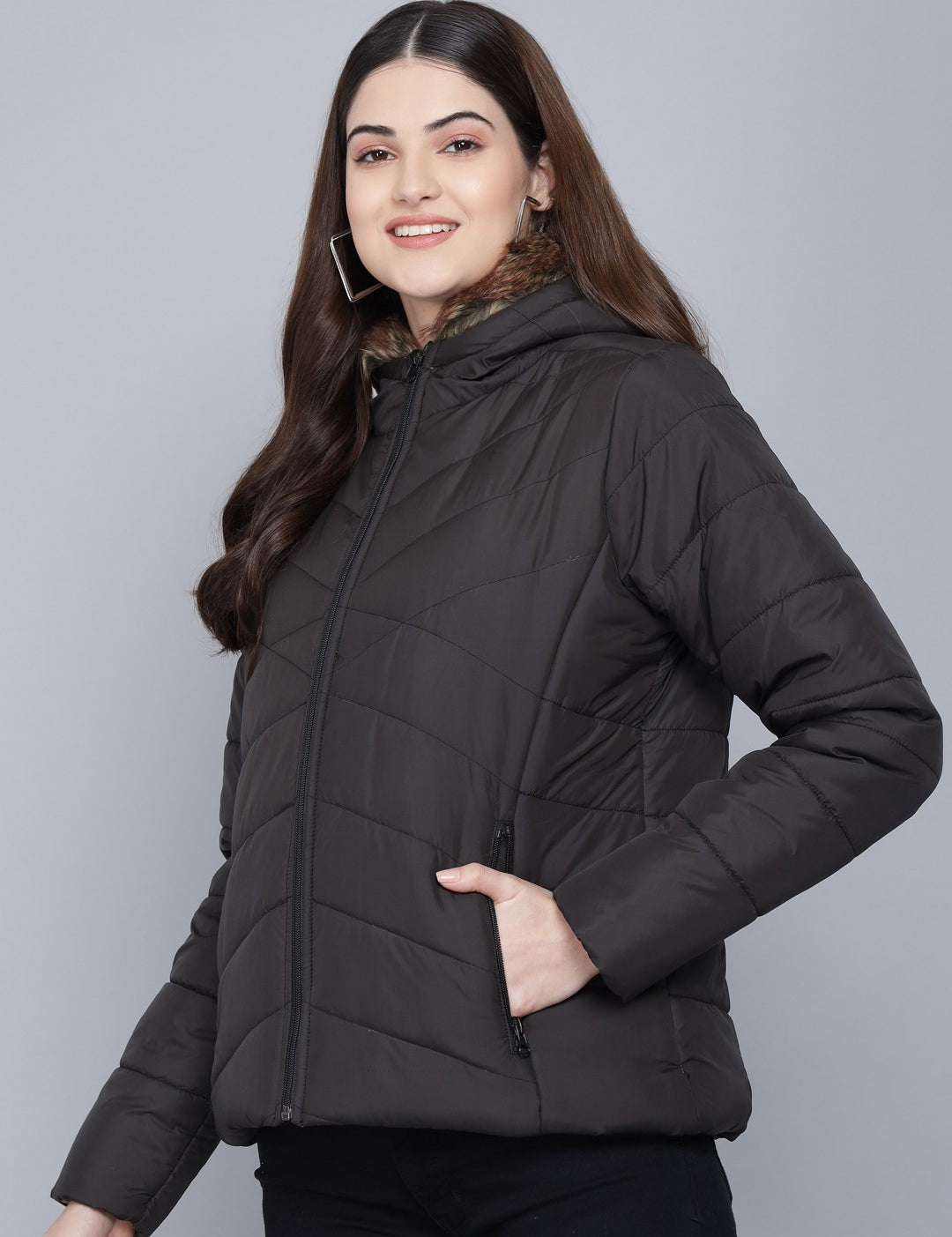 KOTTY Full Sleeve Self Design Women Jacket 