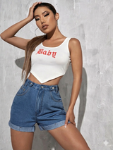 KOTTY Women's denim blue shorts