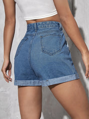 KOTTY Women's denim blue shorts